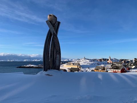 Inussuk Sculpture in Spring