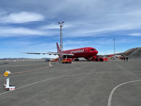 Spring day in Nuuk Airport