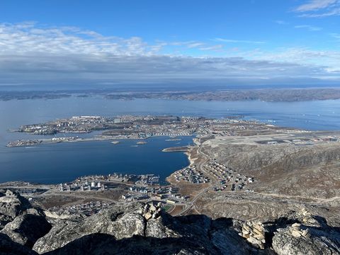 View of Nuuk from the top of Ukkusissaq