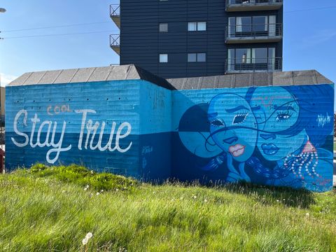 Nuuk street art "Stay True (and cool)" by Cheeky