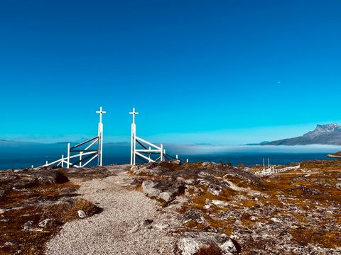 Gate to the Cemetery Between the Rocks and the Sky