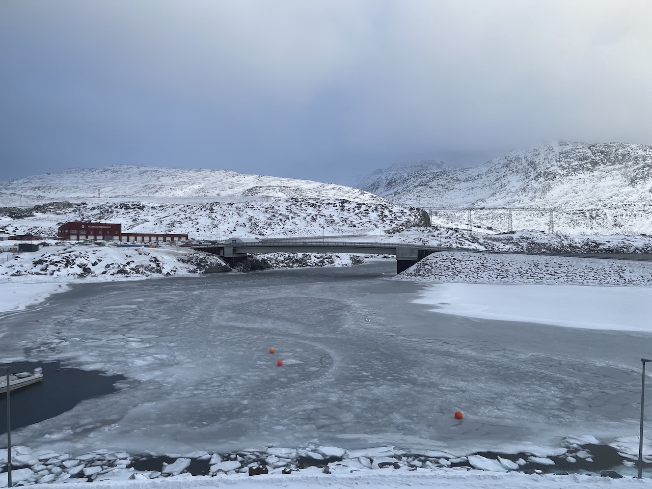 Nuuk Fire Station (Nuummi Qatserisartut) and the Bridge on Qeqertanut